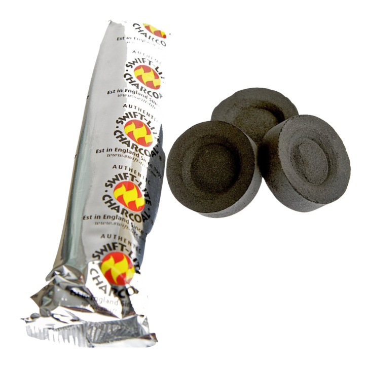 Rituaalihiili 10 kpl ryhmässä Koti & Sielu / Tunnelma & tuoksu / Suitsuke @ Rawfoodshop Scandinavia AB (RESIN-22C)