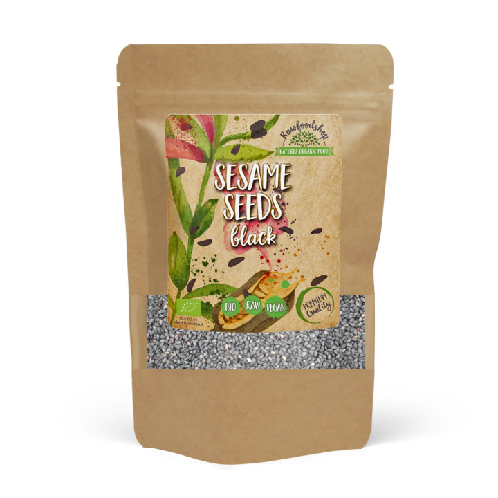 Seesaminsiemenet Mustat LUOMU 500g ryhmässä Raaka-aineet / Terveysruoka / Siemenet @ Rawfoodshop Scandinavia AB (RFRO100588E-05)