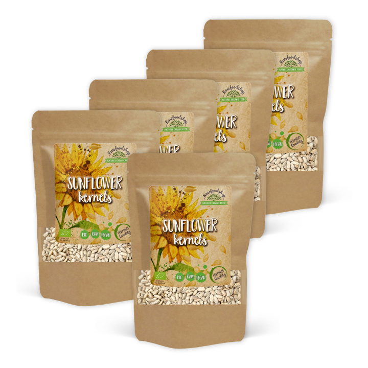 Auringonkukansiemenet LUOMU 500g x 5 pakettia ryhmässä Raaka-aineet / Terveysruoka / Siemenet @ Rawfoodshop Scandinavia AB (RFRO500567E-SET5)