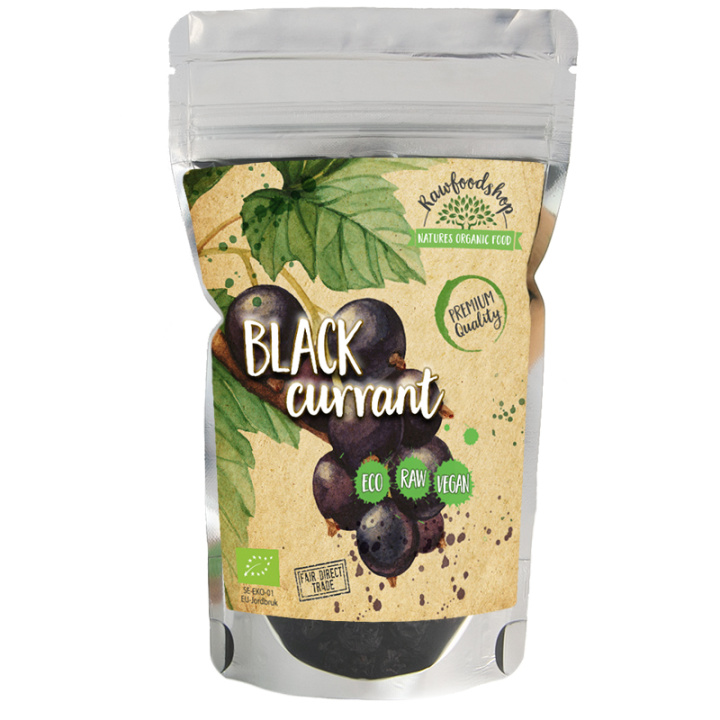 Mustaherukka LUOMU 100g ryhmässä Raaka-aineet / Hedelmät & Marjat @ Rawfoodshop Scandinavia AB (RFRU100264E)