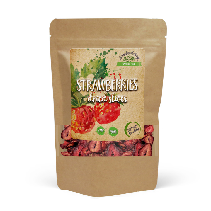 Mansikka Viipaleet 100g ryhmässä Raaka-aineet / Hedelmät & Marjat / Mansikka @ Rawfoodshop Scandinavia AB (RFRU100494E)