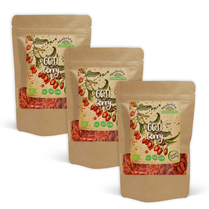 Gojimarjat LUOMU 250g x 3 pakettia ryhmässä Raaka-aineet / Hedelmät & Marjat / Goji-marjat @ Rawfoodshop Scandinavia AB (RFRU200363E-SET3)