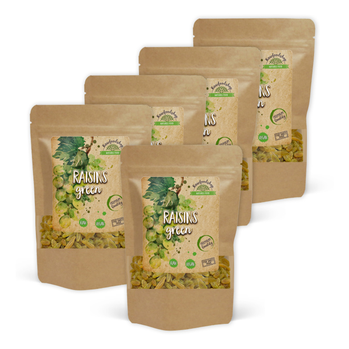 Rusinat Vihreät 200g x 5 pakettia ryhmässä Raaka-aineet / Hedelmät & Marjat / Rusina @ Rawfoodshop Scandinavia AB (RFRU200365E-SET5)