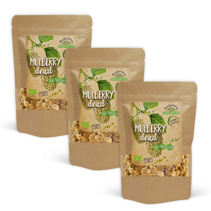 Mulperit LUOMU 250g x 3 pakettia ryhmässä Raaka-aineet / Hedelmät & Marjat / Mulberry @ Rawfoodshop Scandinavia AB (RFRU200378E-SET3)