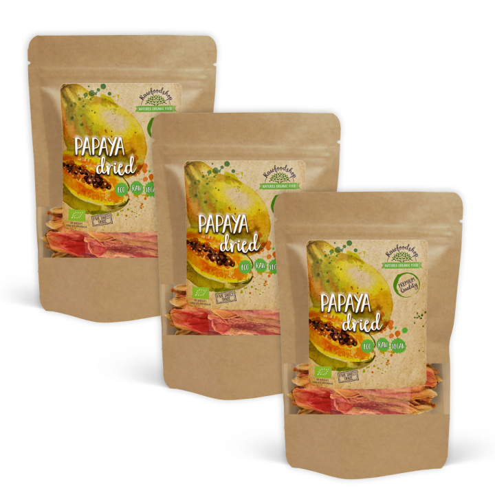Papaija LUOMU 200g x 3 pakettia ryhmässä Raaka-aineet / Hedelmät & Marjat / Muu Hedelmä ja Marjat @ Rawfoodshop Scandinavia AB (RFRU200380E-SET3)