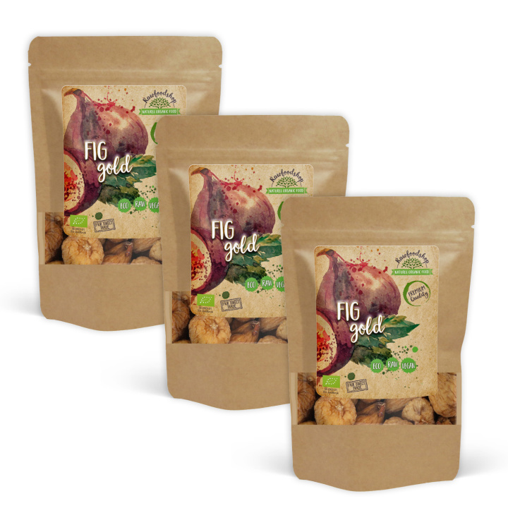 Viikunat Gold LUOMU 500g x 3 pakettia ryhmässä Raaka-aineet / Hedelmät & Marjat / Viikuna @ Rawfoodshop Scandinavia AB (RFRU500358E-SET3)