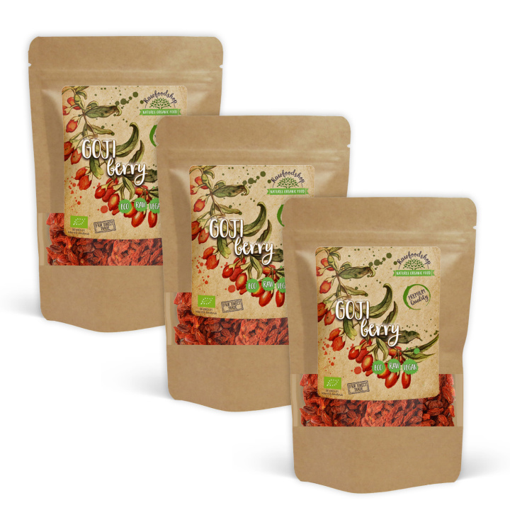 Gojimarjat LUOMU 500g x 3 pakettia ryhmässä Raaka-aineet / Hedelmät & Marjat / Goji-marjat @ Rawfoodshop Scandinavia AB (RFRU500364E-SET3)
