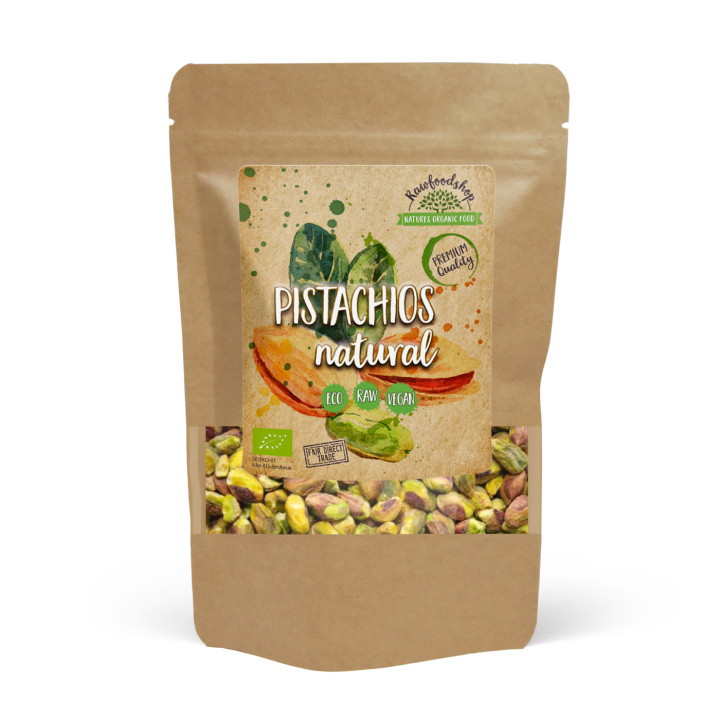 Pistaasipähkinät Premium RAW LUOMU 200g ryhmässä Raaka-aineet / Pähkinät / Pistaasipähkinät @ Rawfoodshop Scandinavia AB (RNOT200262E)