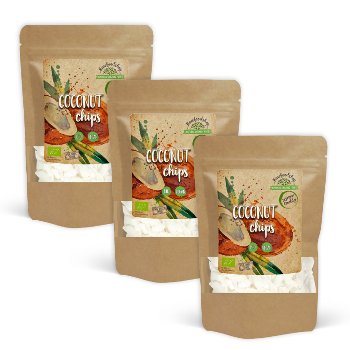 Kookoslastut Premium LUOMU 200g x 3 pakettia ryhmässä Raaka-aineet / Pähkinät / Kookos @ Rawfoodshop Scandinavia AB (RNOT200411E-SET3)