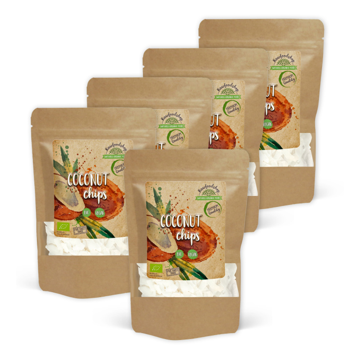 Kookoslastut Premium LUOMU 200g x 5 pakettia ryhmässä Raaka-aineet / Pähkinät / Kookos @ Rawfoodshop Scandinavia AB (RNOT200411E-SET5)