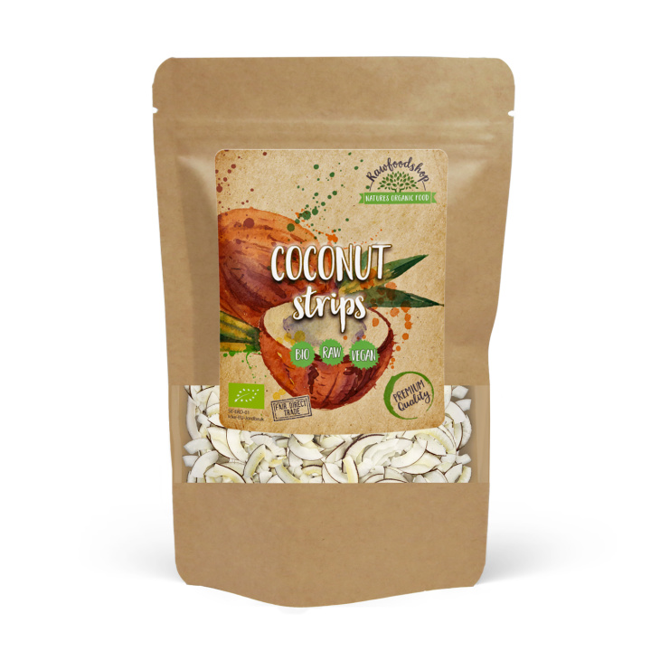Kookospähkinä suikaleina LUOMU 200g ryhmässä Raaka-aineet / Pähkinät / Kookos @ Rawfoodshop Scandinavia AB (RNOT200413E)