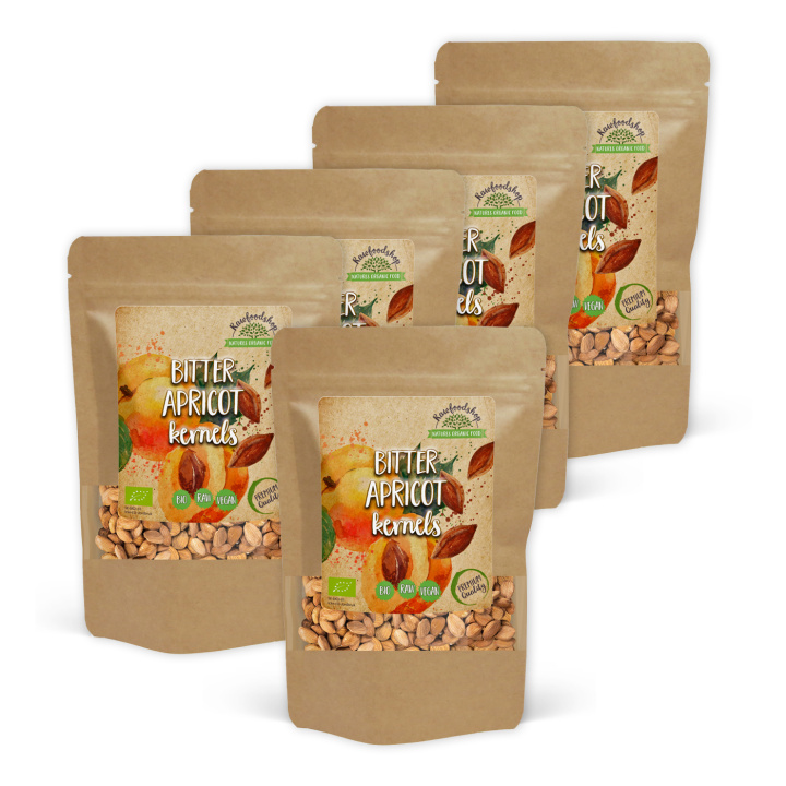 Aprikoosinsiemenet Katkerat 500g x 5 pakettia ryhmässä Raaka-aineet / Pähkinät / Aprikoosin siemenet @ Rawfoodshop Scandinavia AB (RNOT500305E-SET5)