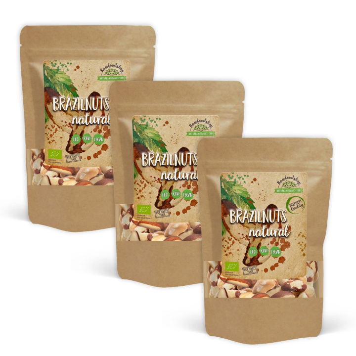 Parapähkinät Premium RAW LUOMU 1kg x 3 pakettia ryhmässä Raaka-aineet / Pähkinät / Brasilialaiset pähkinät @ Rawfoodshop Scandinavia AB (RNOT500455E-SET3)
