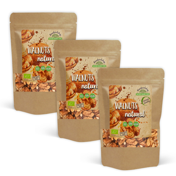 Saksanpähkinät Premium RAW LUOMU 500g x 3 pakettia ryhmässä Raaka-aineet / Pähkinät / Saksanpähkinät @ Rawfoodshop Scandinavia AB (RNOT500505E-SET3)