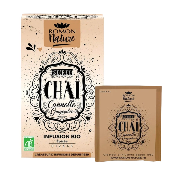 Yrttitee Chai Kaneli & Inkivääri LUOMU 16 x 1,7g ryhmässä Raaka-aineet / Juomat / Teet @ Rawfoodshop Scandinavia AB (RNP0047)