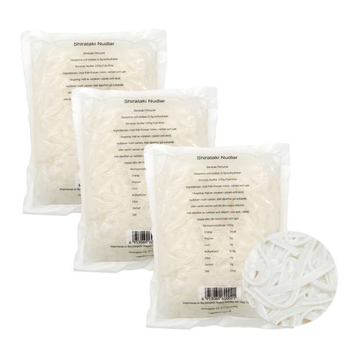 Shirataki Fettucini 200g x 24 pakettia ryhmässä Raaka-aineet / Ruokakomero / Pasta & Nuudelit @ Rawfoodshop Scandinavia AB (RNUD200074E-SET)