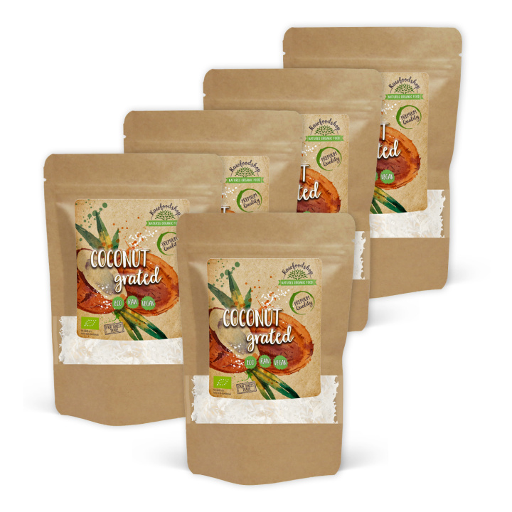 Kookoshiutaleet Premium RAW LUOMU 500g x 5 pakettia ryhmässä Raaka-aineet / Pähkinät / Kookos @ Rawfoodshop Scandinavia AB (ROVR2000471E-SET5)
