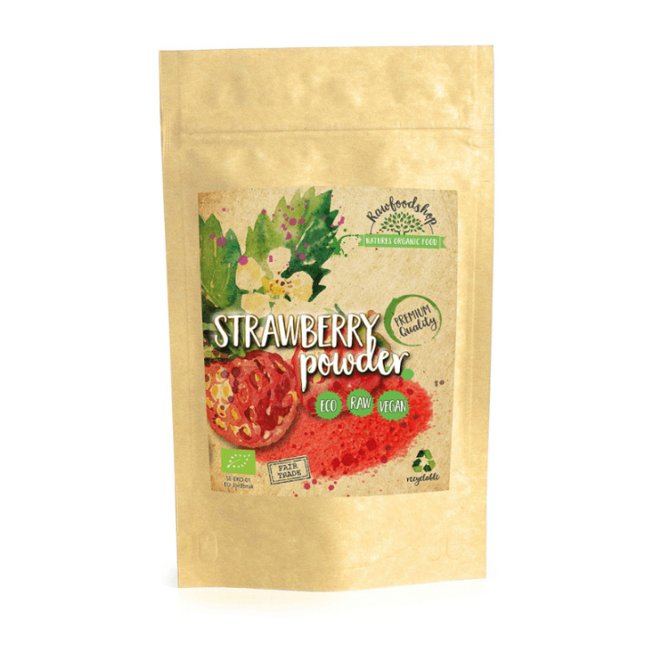 Mansikkajauhe LUOMU 100g ryhmässä Raaka-aineet / Hedelmät & Marjat / Mansikka @ Rawfoodshop Scandinavia AB (RPUL100254E)