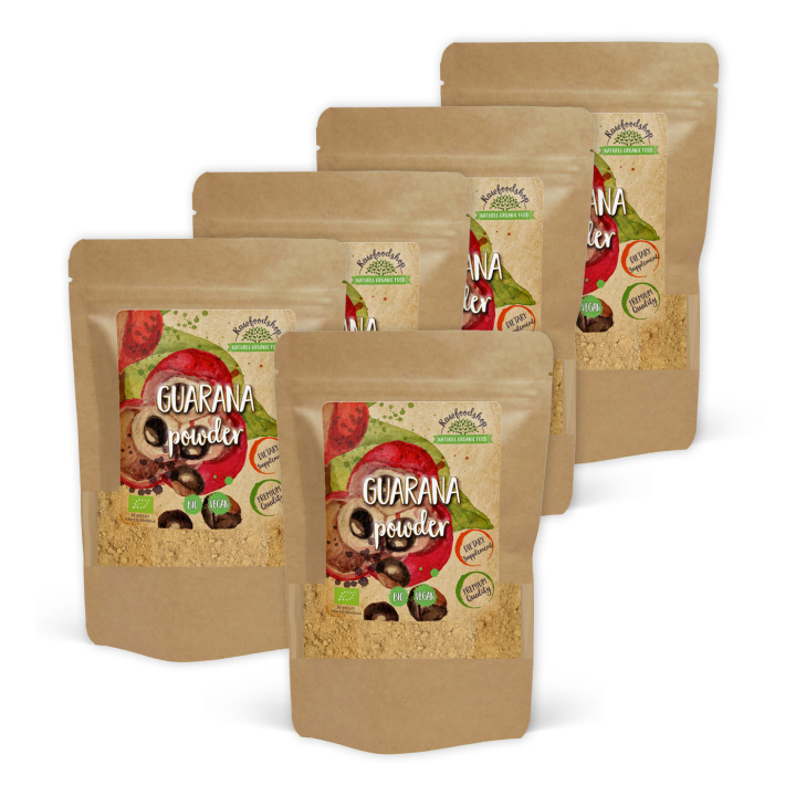 Guarana-jauhe LUOMU 125g x 5 pakettia ryhmässä Ravintolisät / Yrtit ja Kasvit / Yrtit @ Rawfoodshop Scandinavia AB (RPUL100387E-SET5)