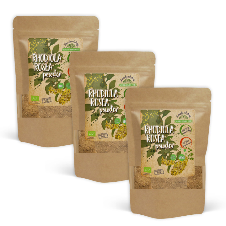 Rhodiola Ruusujuurijauhe LUOMU 125g x 3 pakettia ryhmässä Ravintolisät / Yrtit ja Kasvit / Yrtit @ Rawfoodshop Scandinavia AB (RPUL100521E-SET3)