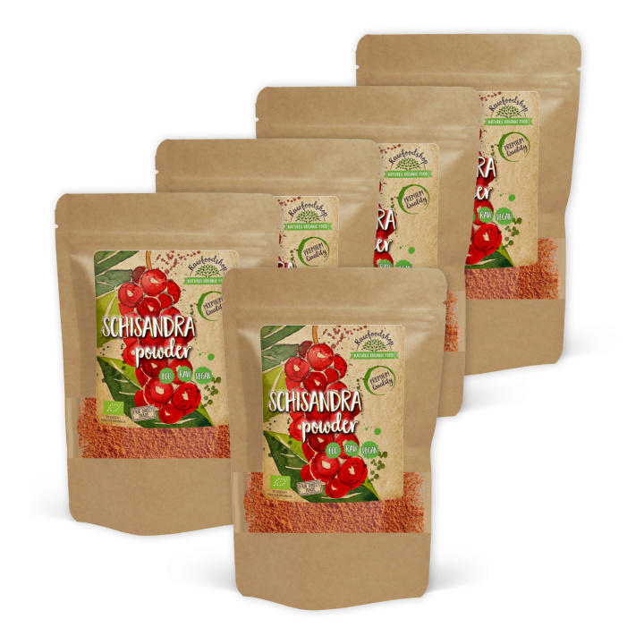 Schisandra-jauhe LUOMU 250g x 5 pakettia ryhmässä Raaka-aineet / Hedelmät & Marjat / Hedelmäjauhe @ Rawfoodshop Scandinavia AB (RPUL100540E250-SET5)
