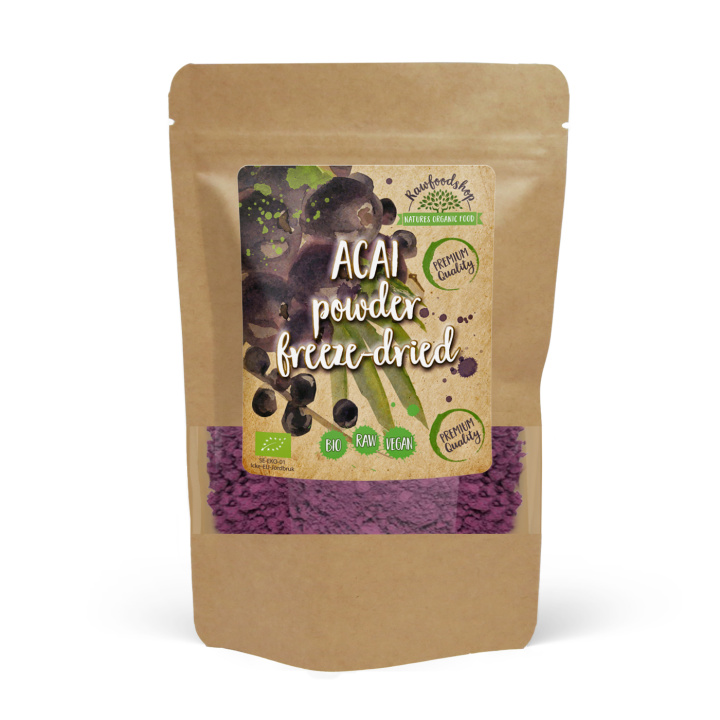 Acai-jauhe Pakastekuivattu LUOMU 125g ryhmässä Raaka-aineet / Hedelmät & Marjat / Hedelmäjauhe @ Rawfoodshop Scandinavia AB (RPUL100911E)