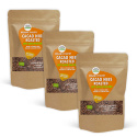 Kaakaonibsit Paahdetut LUOMU 1kg x 3 pakettia