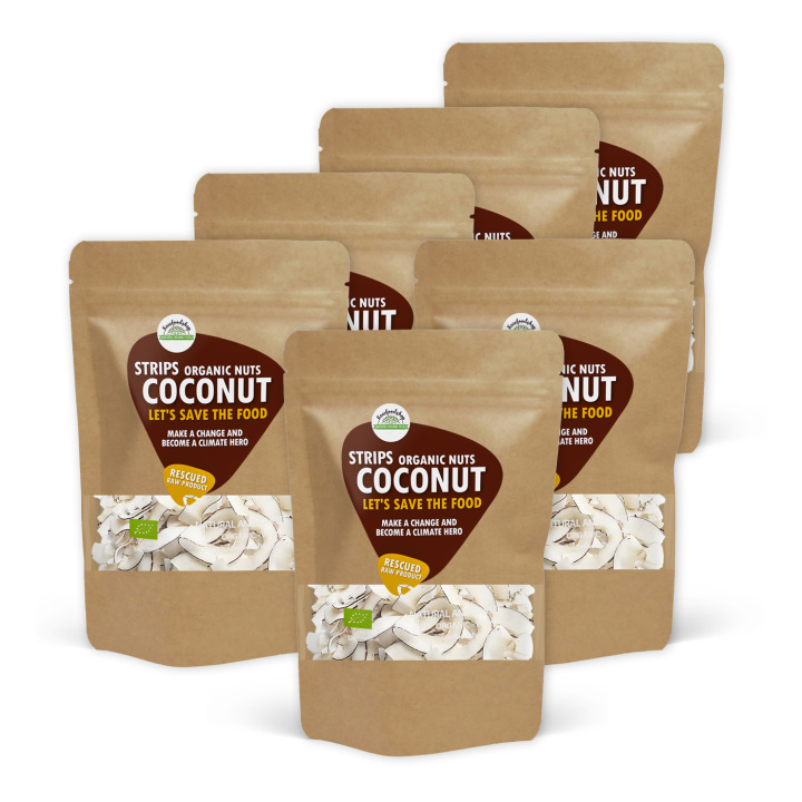 Kookoslastut LUOMU 1kg x 6 pakettia ryhmässä Raaka-aineet / Pähkinät / Kookos @ Rawfoodshop Scandinavia AB (SF171881SET)