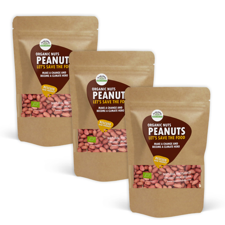 Maapähkinät RAW LUOMU 1kg x 3 pakettia ryhmässä Raaka-aineet / Pähkinät / Maapähkinät @ Rawfoodshop Scandinavia AB (SF1725001-SET3)
