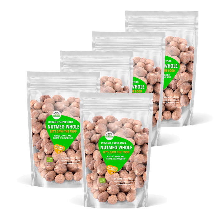 Muskottipähkinä Kokonainen LUOMU 100g 5kpl pakettia ryhmässä Raaka-aineet / Ruokakomero / Mausteet & Suola @ Rawfoodshop Scandinavia AB (SF2345311SET)