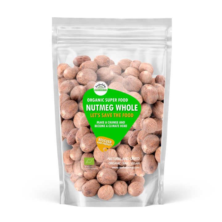 Muskottipähkinä Kokonainen LUOMU 100g ryhmässä Raaka-aineet / Ruokakomero / Mausteet & Suola @ Rawfoodshop Scandinavia AB (SF2345311)