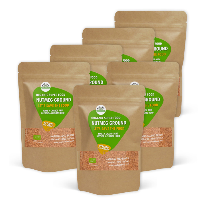 Muskottipähkinä Jauhettu LUOMU 100g x 6 pakettia ryhmässä Raaka-aineet / Ruokakomero / Mausteet & Suola @ Rawfoodshop Scandinavia AB (SF40673100-SET6)