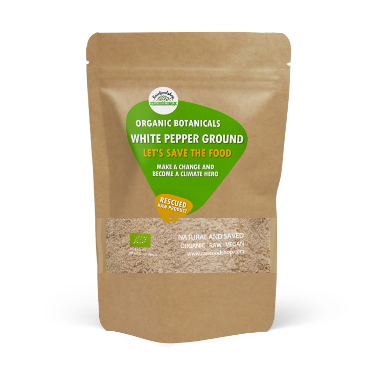 Valkopippuri Jauhettu LUOMU 500g ryhmässä Raaka-aineet / Ruokakomero / Mausteet & Suola @ Rawfoodshop Scandinavia AB (SFKRY1011)