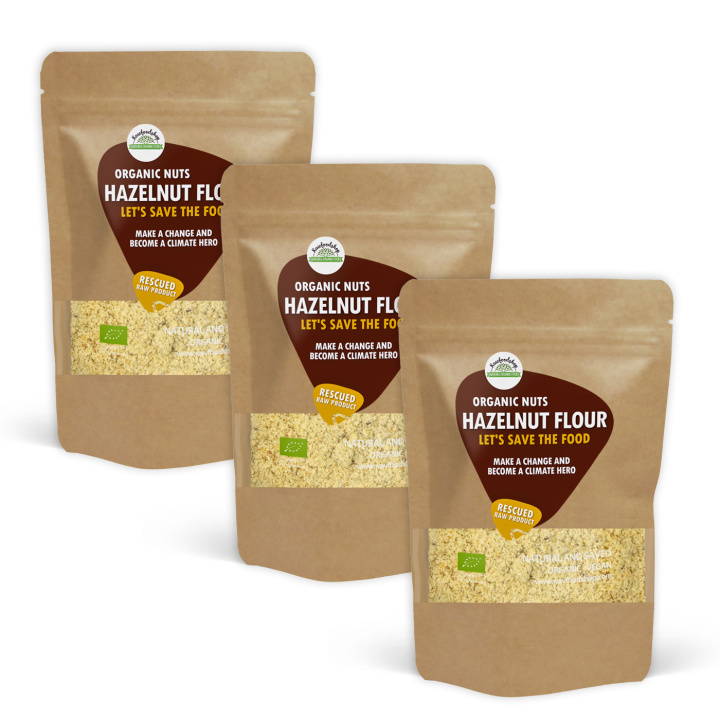 Paahdettu Hasselpähkinäjauho LUOMU 1kg x 3 pakettia ryhmässä Raaka-aineet / Pähkinät / Hasselpähkinät @ Rawfoodshop Scandinavia AB (SFLBAK500022E-SET3)