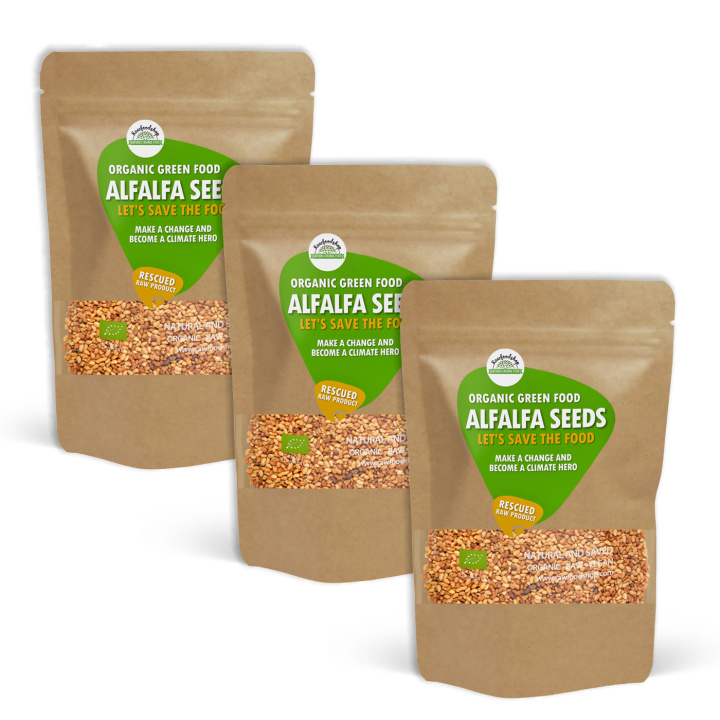 Alfalfansiemenet LUOMU 1kg x 3 pakettia ryhmässä Raaka-aineet / Terveysruoka / Siemenet @ Rawfoodshop Scandinavia AB (SFRFRO00011L1000-SET3)