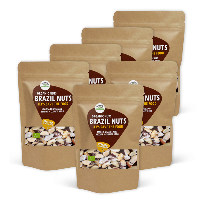 Parapähkinät Puolitetut Premium RAW LUOMU 500g x 6 pakettia ryhmässä Raaka-aineet / Pähkinät / Brasilialaiset pähkinät @ Rawfoodshop Scandinavia AB (SFRNOT500454E-SET6)