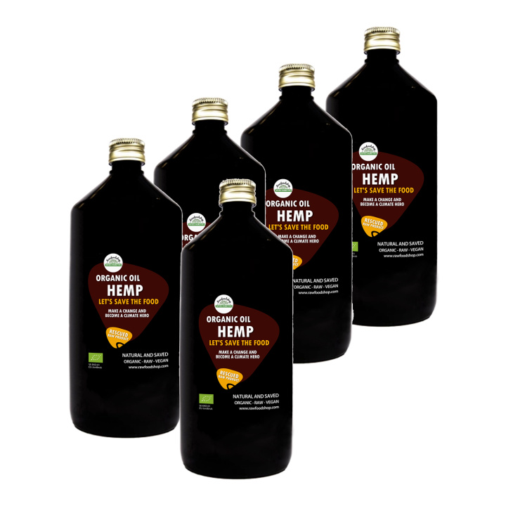 Hamppuöljy LUOMU 1000 ml 5 kpl ryhmässä Raaka-aineet / Terveysruoka / Hamppu @ Rawfoodshop Scandinavia AB (SFROLJ500211E1SET)