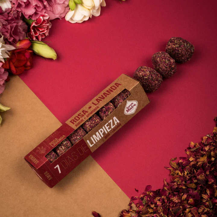 Limpieza Ruusu & Laventeli suitsuketikut 7kpl ryhmässä Koti & Sielu / Tunnelma & tuoksu / Suitsuke @ Rawfoodshop Scandinavia AB (SKU-338)