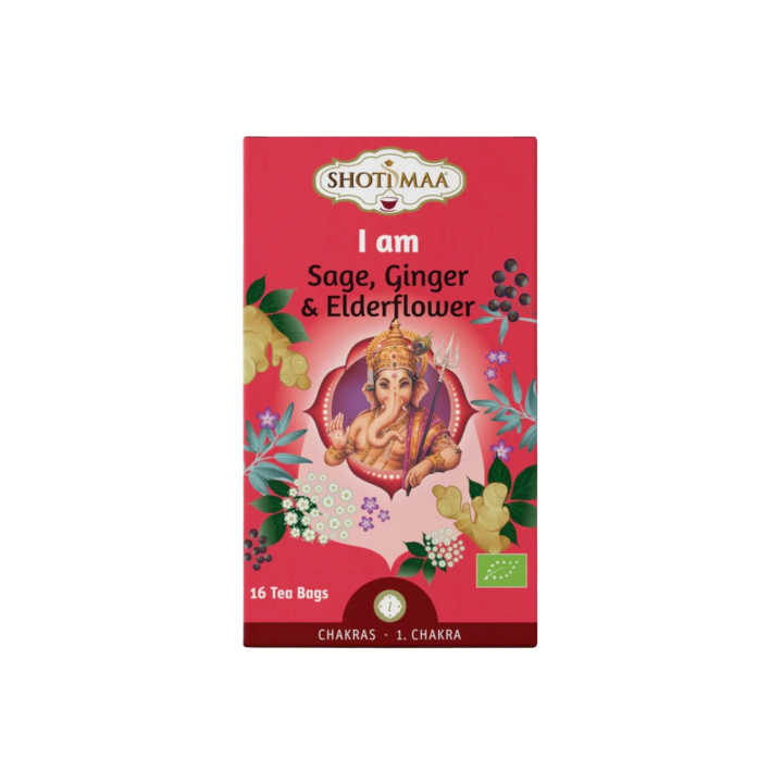 Salviaa, Inkivääriä & Seljankukkaa Yrttitee LUOMU 16 x 2g ryhmässä Raaka-aineet / Juomat / Teet @ Rawfoodshop Scandinavia AB (SKU-353)