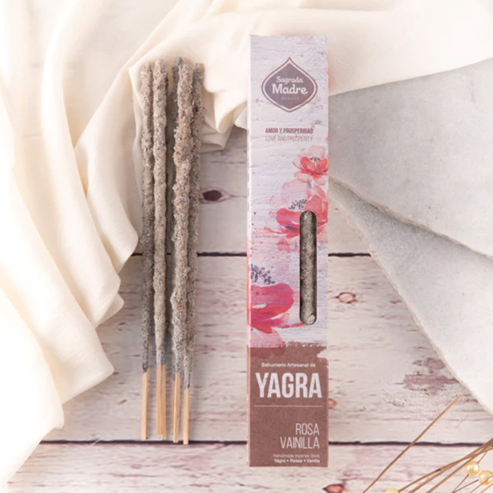 Suitsuke Yagra, Ruusu & Vanilja 8kpl ryhmässä Koti & Sielu / Tunnelma & tuoksu / Suitsuke @ Rawfoodshop Scandinavia AB (SKU-441)