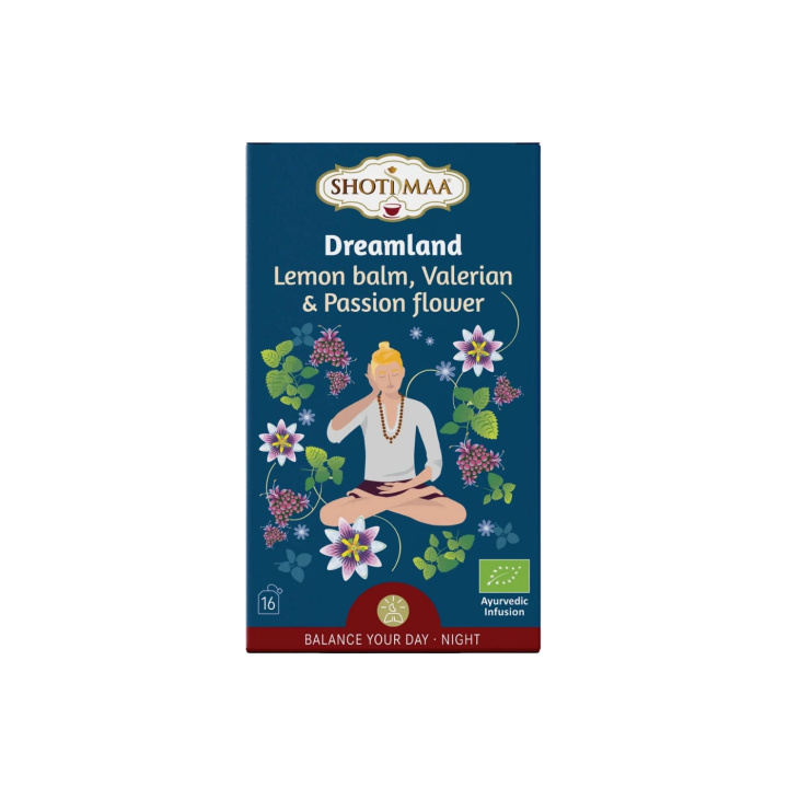 Sitruunamelissa, Valerianajuuri & Kärsimyskukka Yrttitee LUOMU 16 x 2g ryhmässä Raaka-aineet / Juomat / Teet @ Rawfoodshop Scandinavia AB (SKU-646)