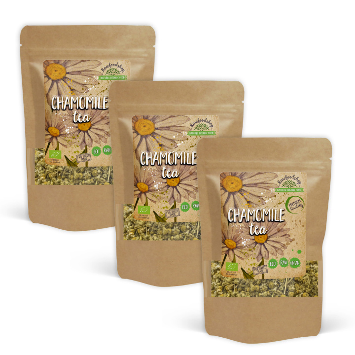 Kamomilla Tee LUOMU 50g x 3 pakettia ryhmässä Raaka-aineet / Juomat / Teet @ Rawfoodshop Scandinavia AB (TE004-SET3)