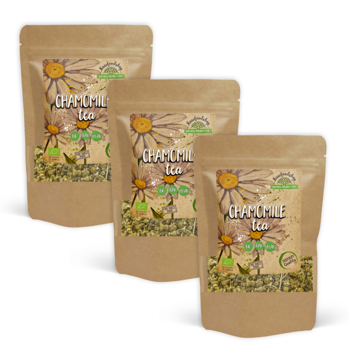 Kamomilla Tee LUOMU 50g x 3 pakettia ryhmässä Raaka-aineet / Juomat / Teet @ Rawfoodshop Scandinavia AB (TE004-SET3)