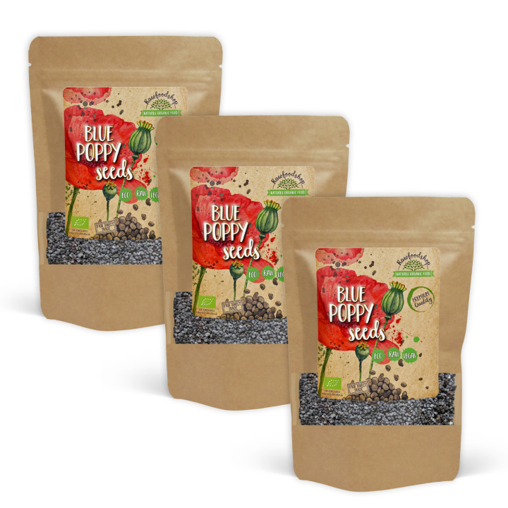 Unikonsiemenet Sininen LUOMU 100g x 3 pakettia ryhmässä Raaka-aineet / Terveysruoka / Siemenet @ Rawfoodshop Scandinavia AB (VAL100-SET3)