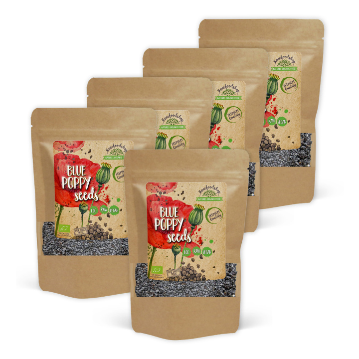 Unikonsiemenet Sininen LUOMU 100g x 5 pakettia ryhmässä Raaka-aineet / Terveysruoka / Siemenet @ Rawfoodshop Scandinavia AB (VAL100-SET5)