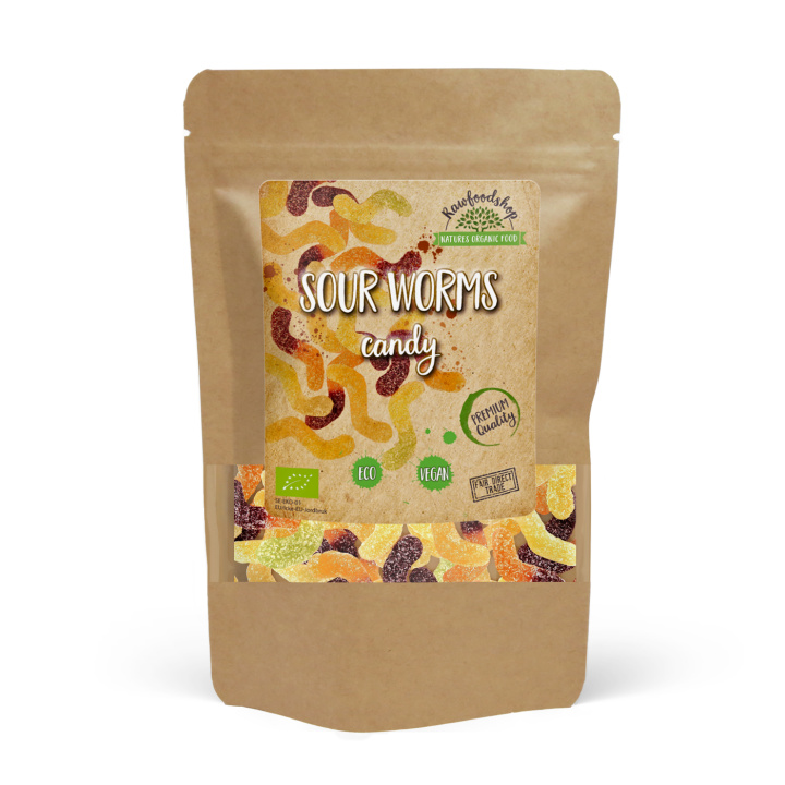 Kirpeät Madot Karkkia LUOMU 100g ryhmässä Raaka-aineet / Karkkia & Suklaata / Makeiset @ Rawfoodshop Scandinavia AB (VERS4-100)