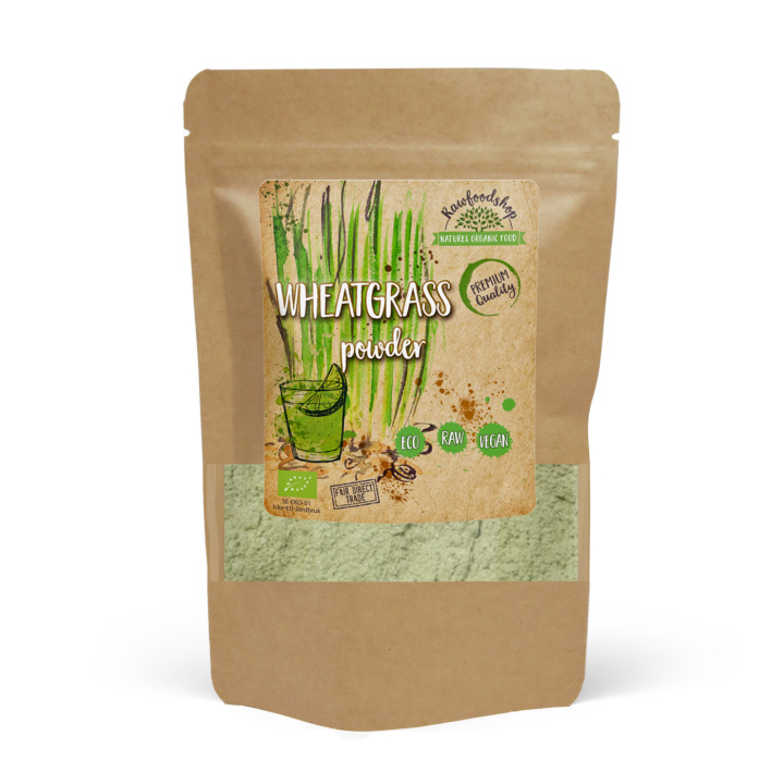 Vehnänorasjauhe LUOMU 125g ryhmässä Raaka-aineet / Terveysruoka / Ohra & Vehnäruoho @ Rawfoodshop Scandinavia AB (VET01)