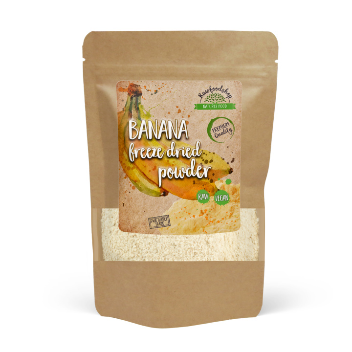 Banaanijauhe Pakastekuivattu 125g ryhmässä Raaka-aineet / Hedelmät & Marjat / Banaani @ Rawfoodshop Scandinavia AB (VILDPULFBAN)