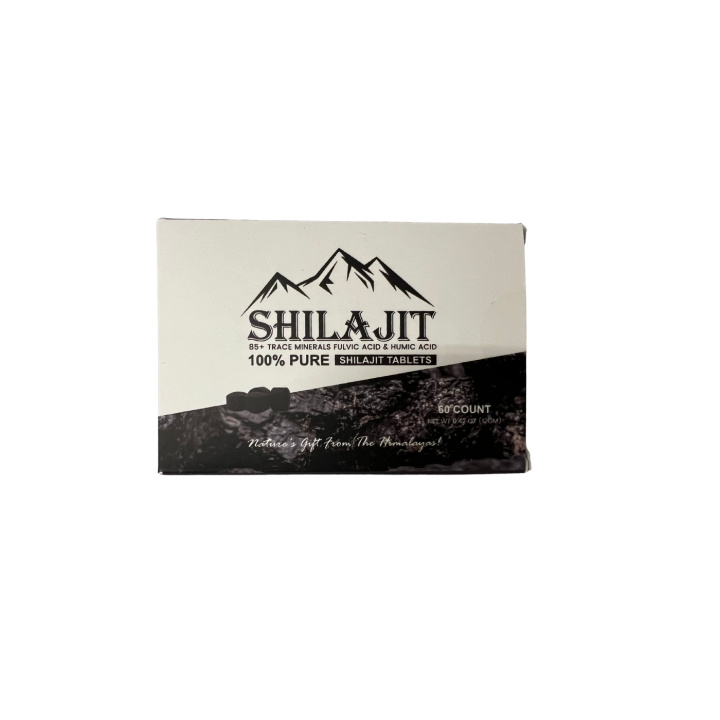 Shilajit 60 tablettia ryhmässä Ravintolisät / Mineraalit / Muut mineraalit @ Rawfoodshop Scandinavia AB (VITAN-01)