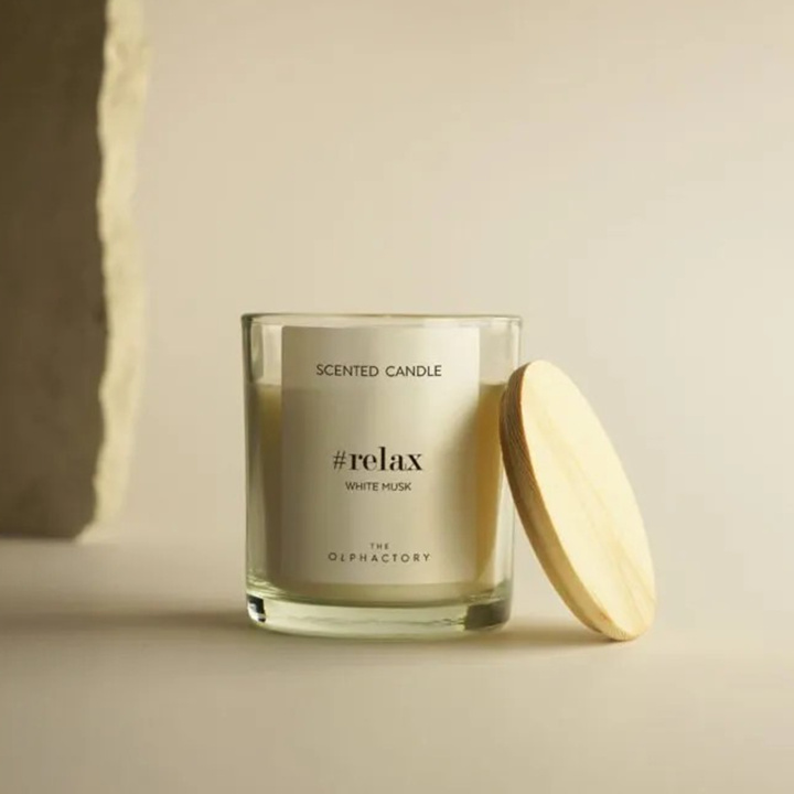 Tuoksukynttilä White Musk 200g ryhmässä Koti & Sielu / Tunnelma & tuoksu / Tuoksukynttilä @ Rawfoodshop Scandinavia AB (VV402MBTO)